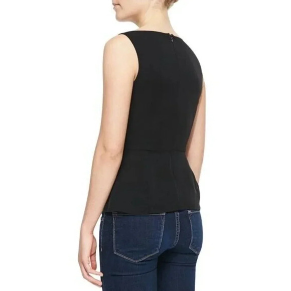 Theory Silk Maggie Peplum Sleeveless Blouse Size Small - Picture 2 of 10